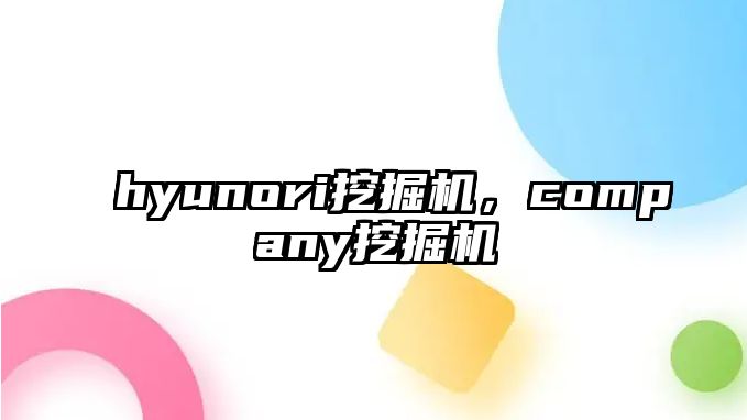 hyunori挖掘機(jī)，company挖掘機(jī)